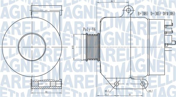 MAGNETI MARELLI Генератор 063731935010